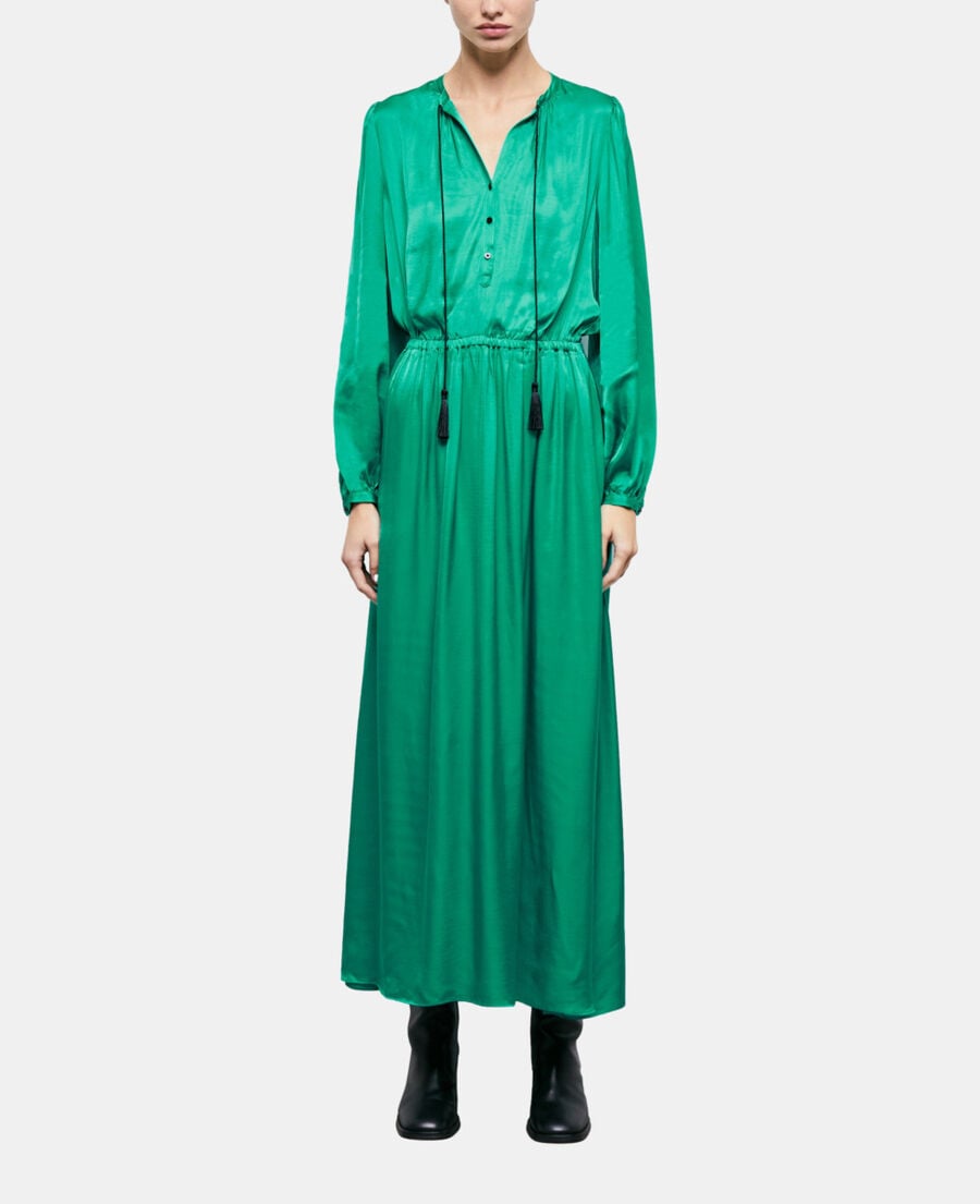 The Kooples FEMME GREEN robe longue verte