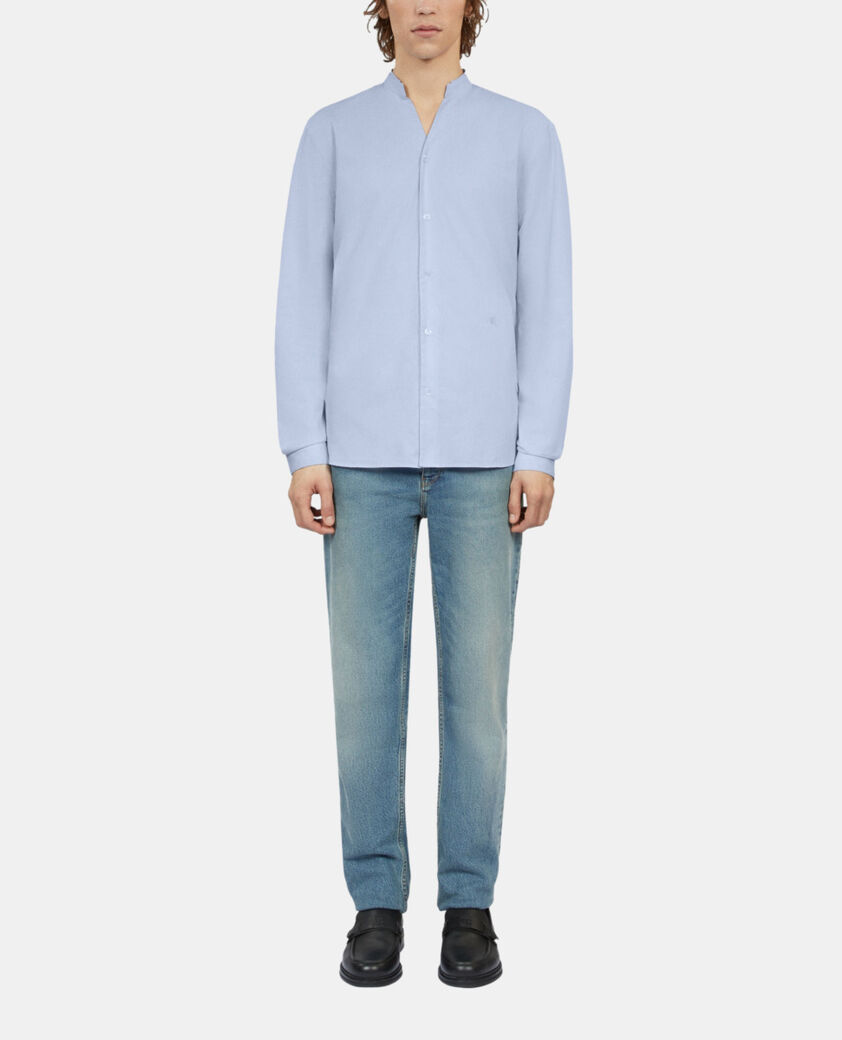 The Kooples H BLUE SKY sky blue poplin formal shirt