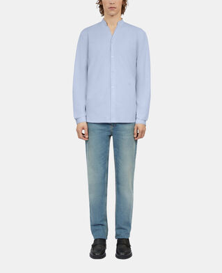 The Kooples H BLUE SKY sky blue poplin formal shirt