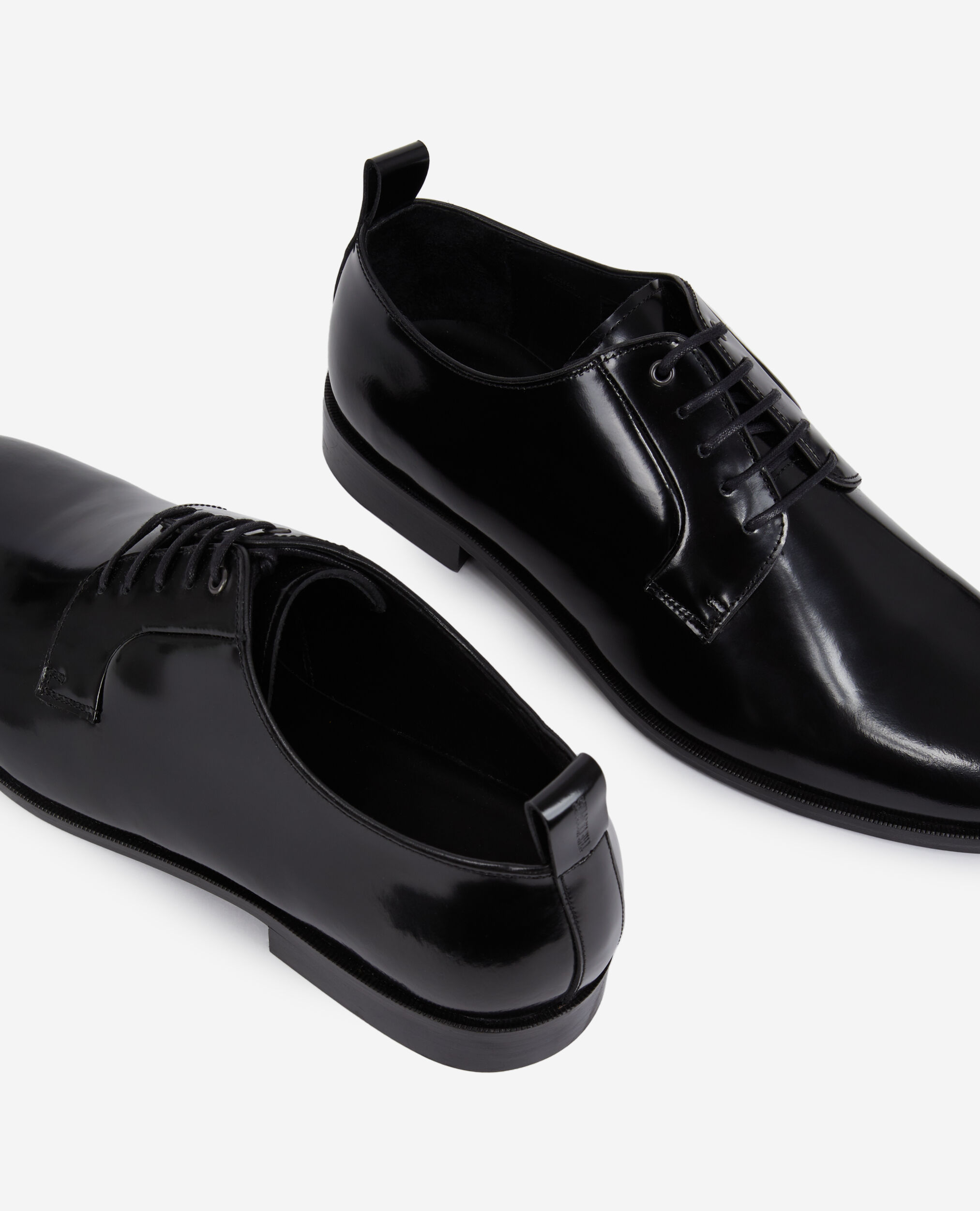 Black patent leather shoes