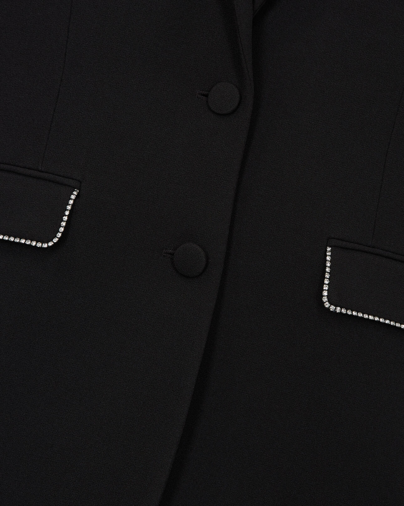 The Kooples WOMEN BLACK black suit jacket with rhinestone details