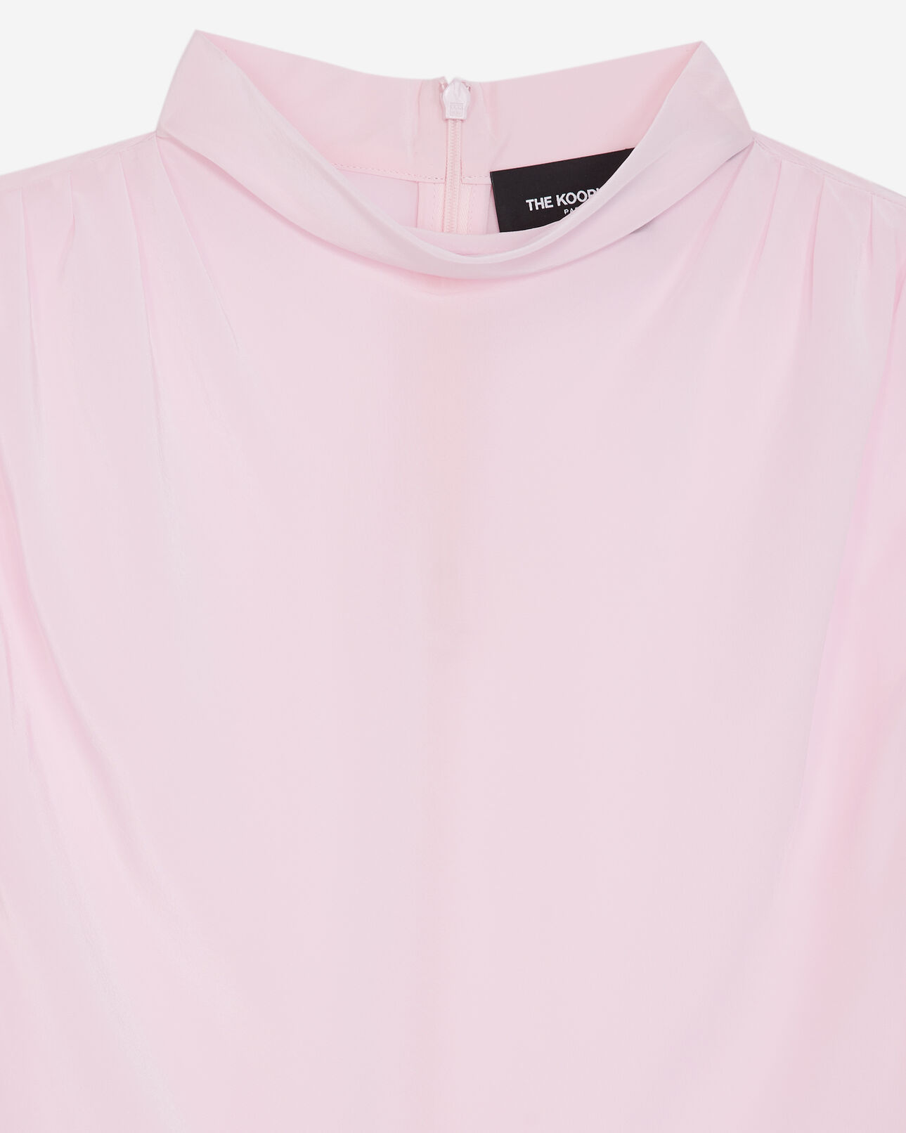 The Kooples WOMEN LIGHT PINK roomy light pink top with drape