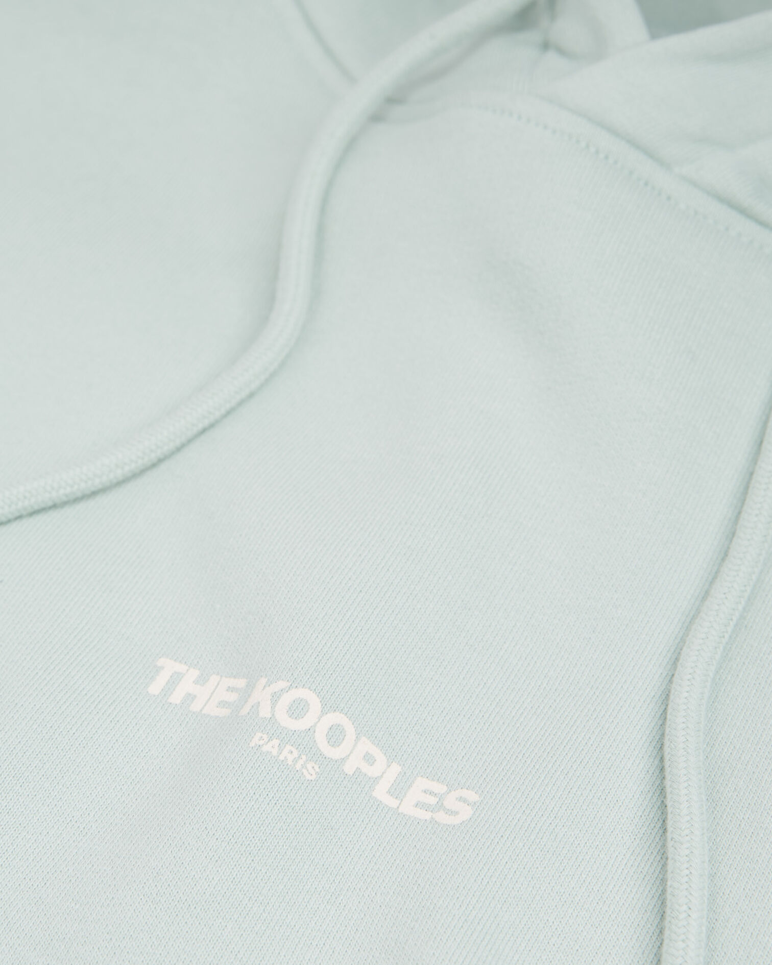 Sweat vert d'eau capuche logo poitrine, GRIS BLEU, hi-res image number null