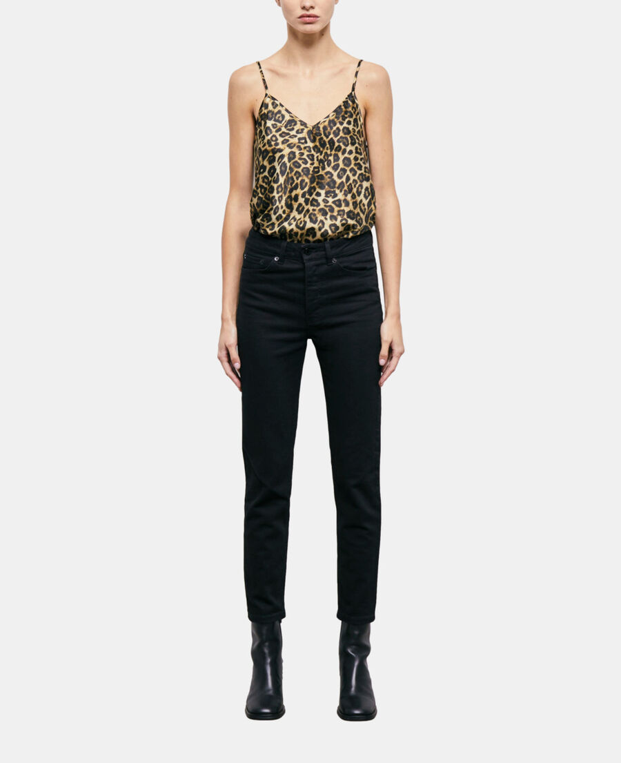 black slim-fit jeans