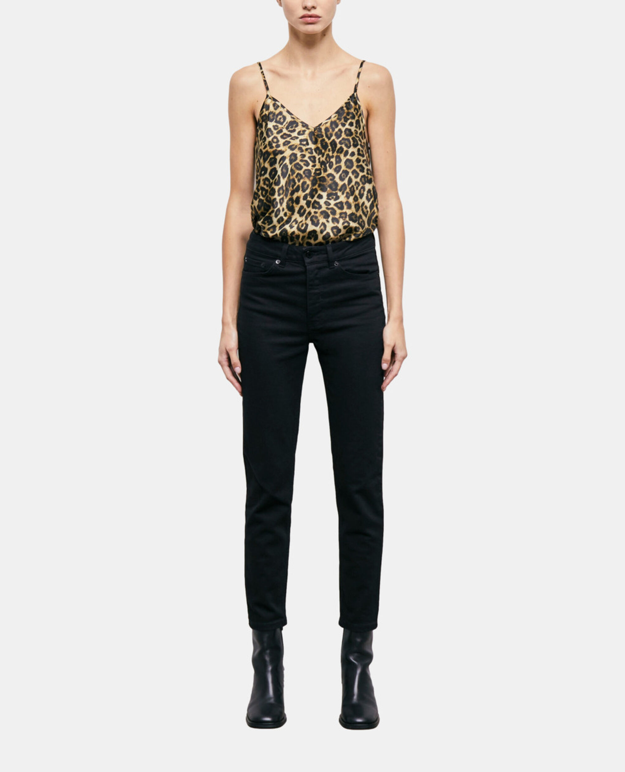 Black slim-fit jeans, BLACK, hi-res image number null