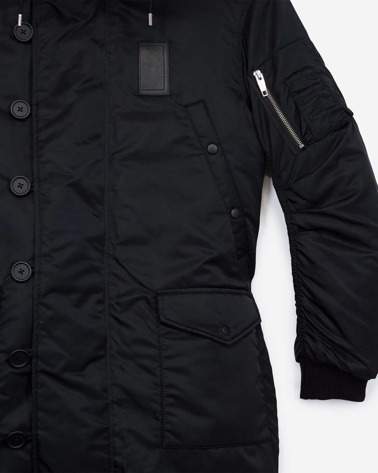 The Kooples WOMEN BLACK oversized black parka