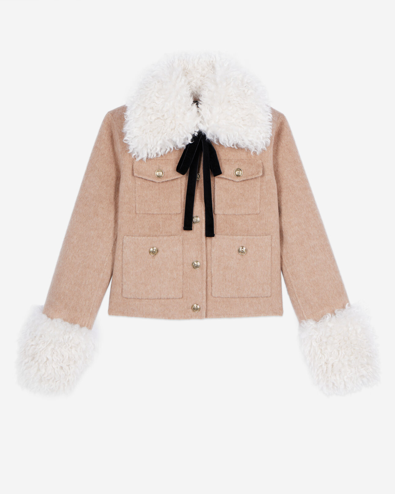 The Kooples WOMEN BEIGE LINEN beige jacket