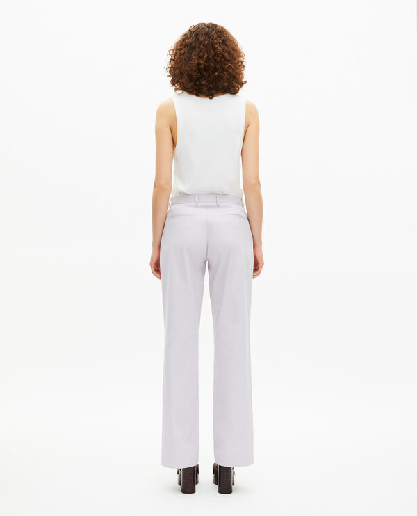 The Kooples WOMEN LIGHT PURPLE lilac straight-leg tailored pants