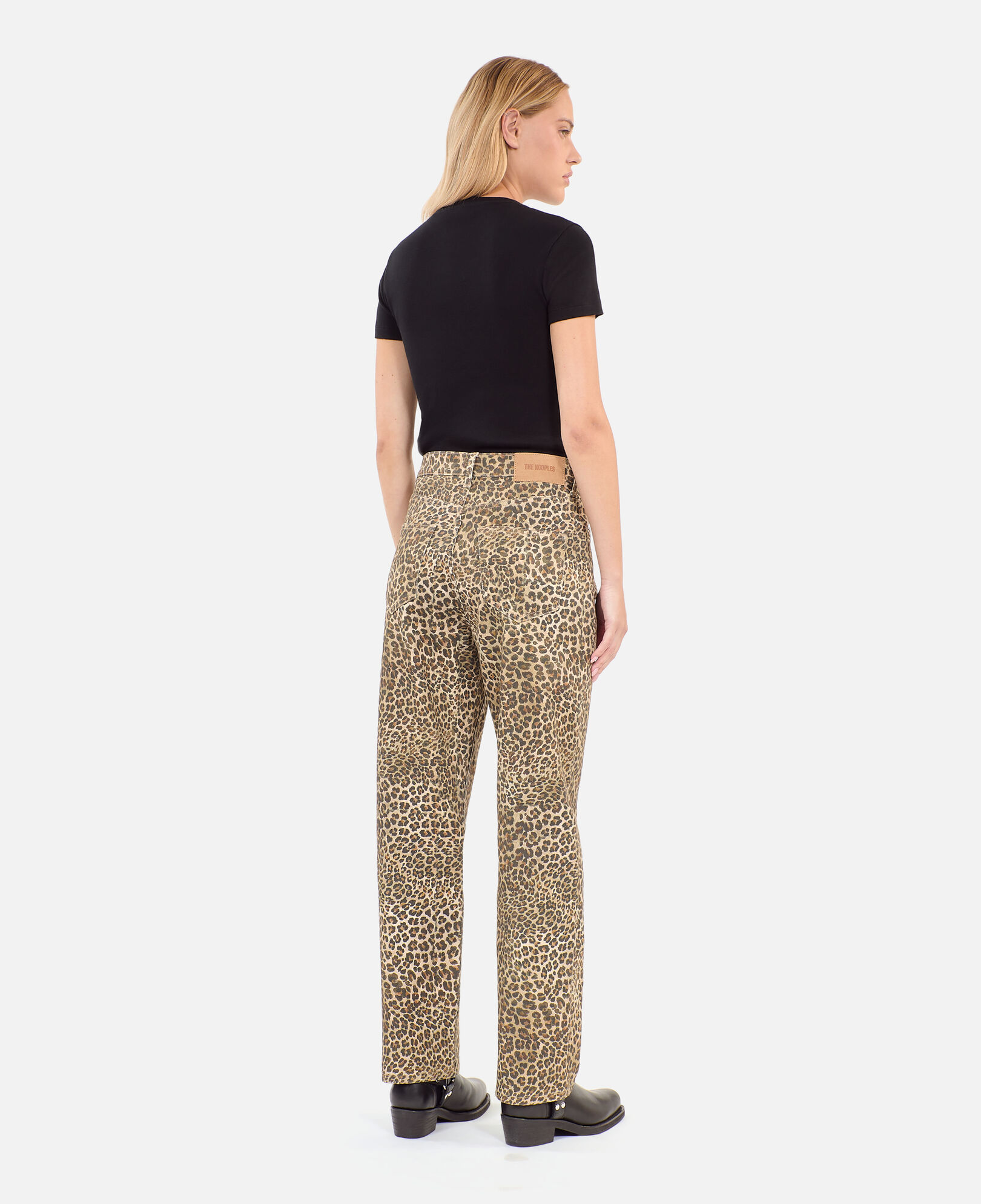 The Kooples MUJER CHOCOLATE vaqueros boyfriend estampado leopardo