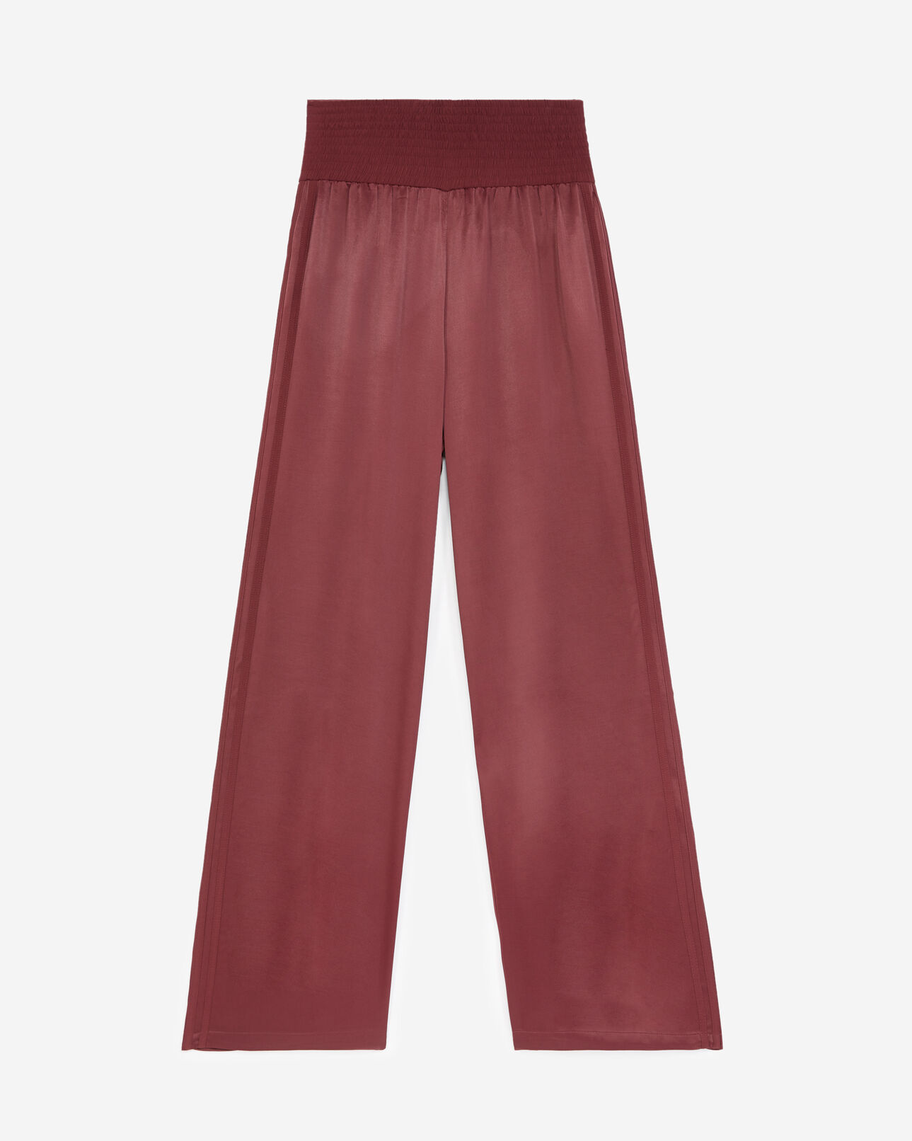 The Kooples WOMEN BURGUNDY burgundy pants in flowing fabric w/elastic