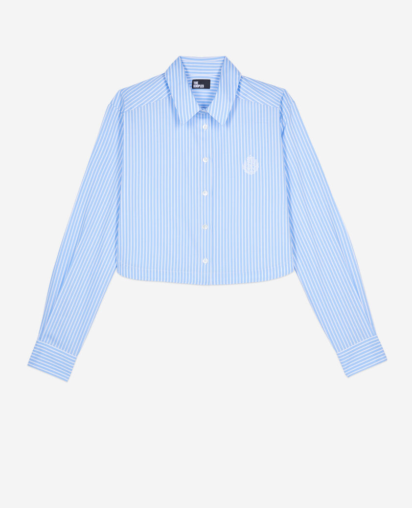 The Kooples MUJER BLUE WHITE camisa corta rayas
