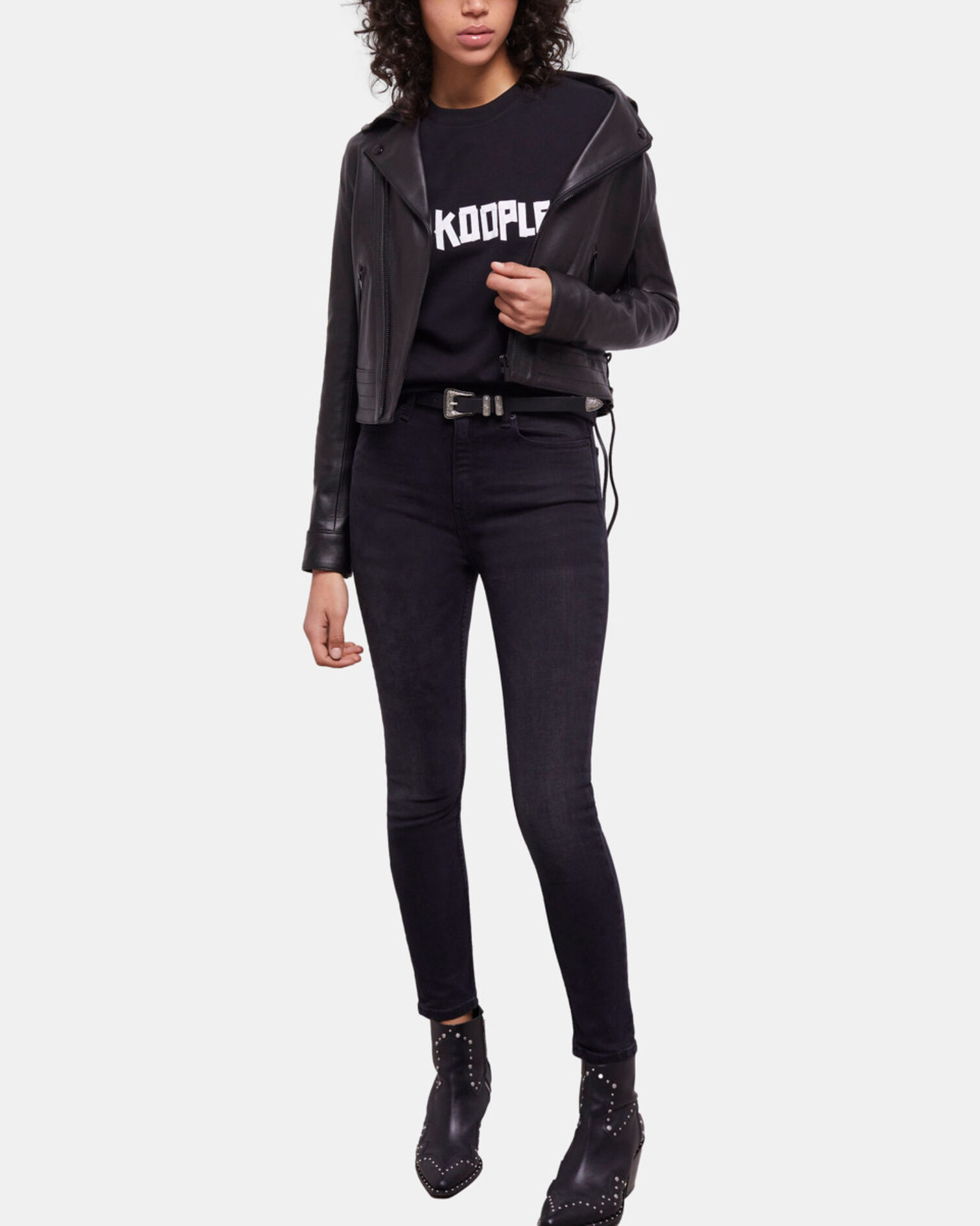 Black T-shirt with logo, BLACK, hi-res image number null