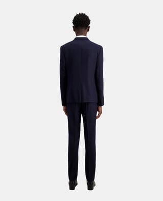 The Kooples HOMME NAVY veste de costume bleu marine en flanelle