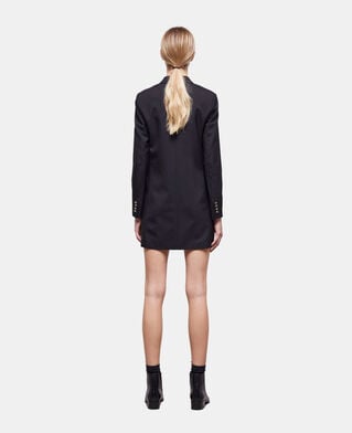 The Kooples F BLACK short black wool dress