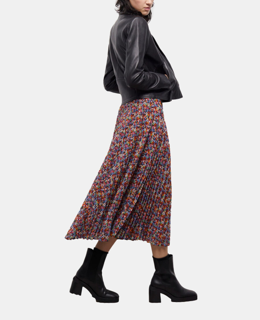 long multicolor pleated dress