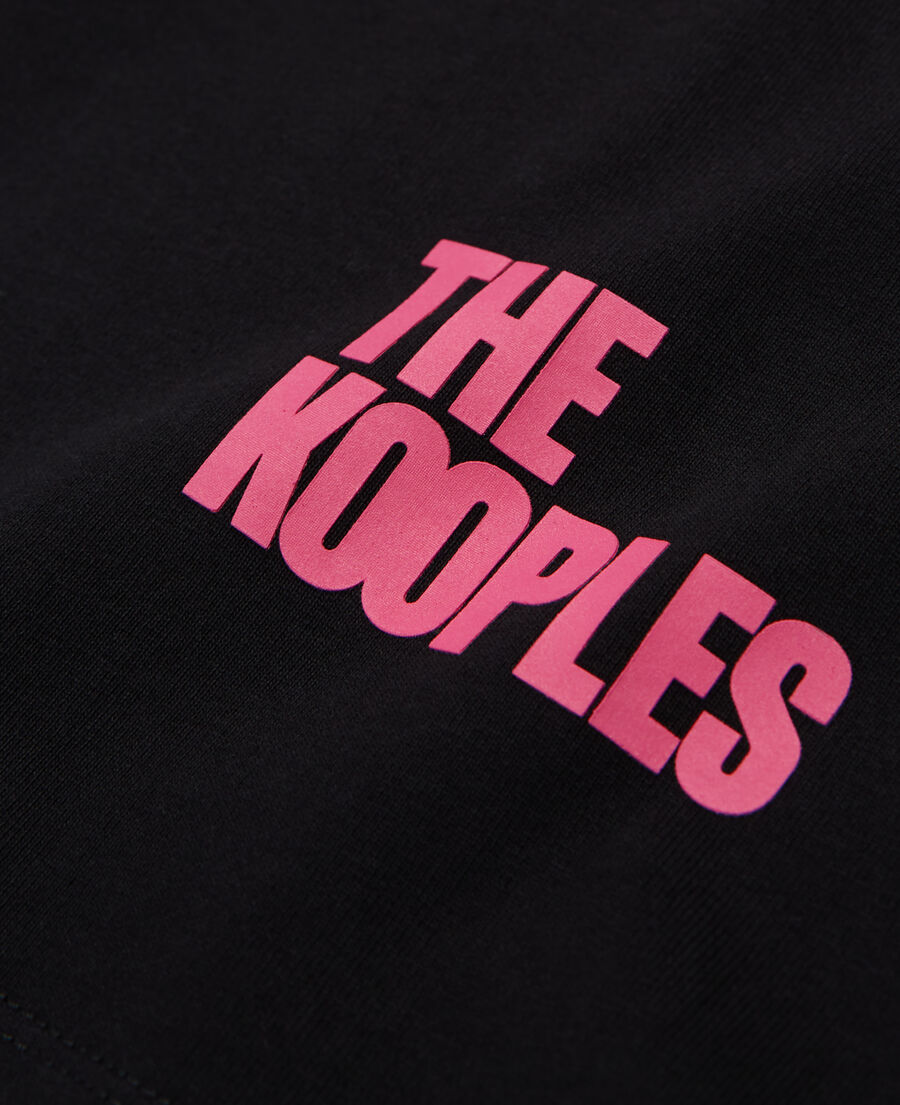 t-shirt noir sérigraphié logo dégradé