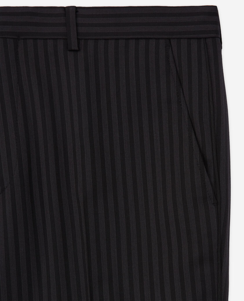 The Kooples MEN BLACK GREY striped wool suit pants