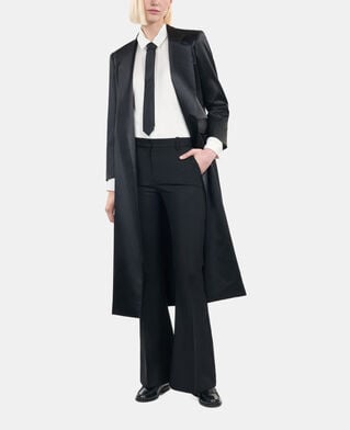 The Kooples F BLACK the kooples x carolina ritzler black satin coat
