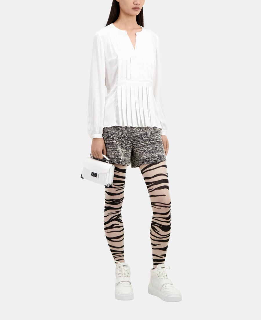 The Kooples FEMME ECRU top écru avec plissage