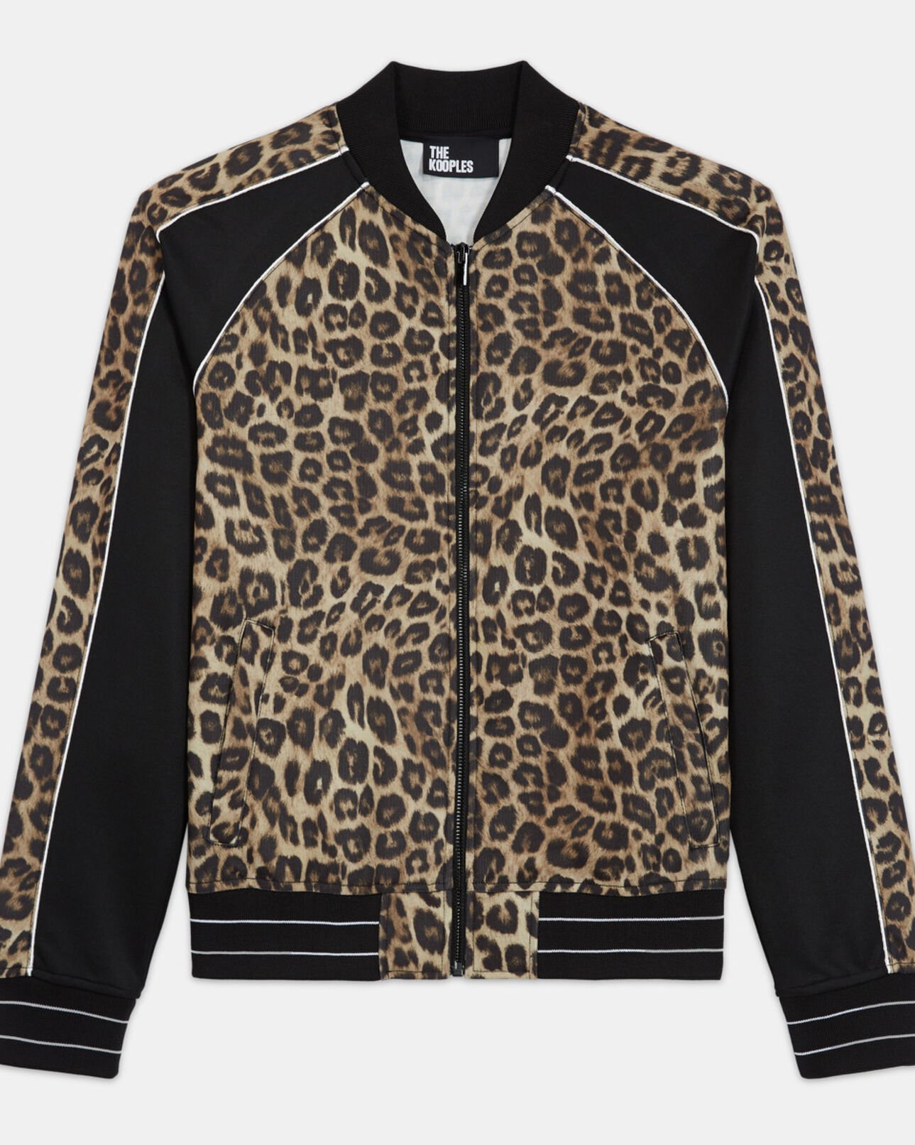 The Kooples DAMEN LEOPARD sweatshirt mit reißverschluss und leopardenmuster
