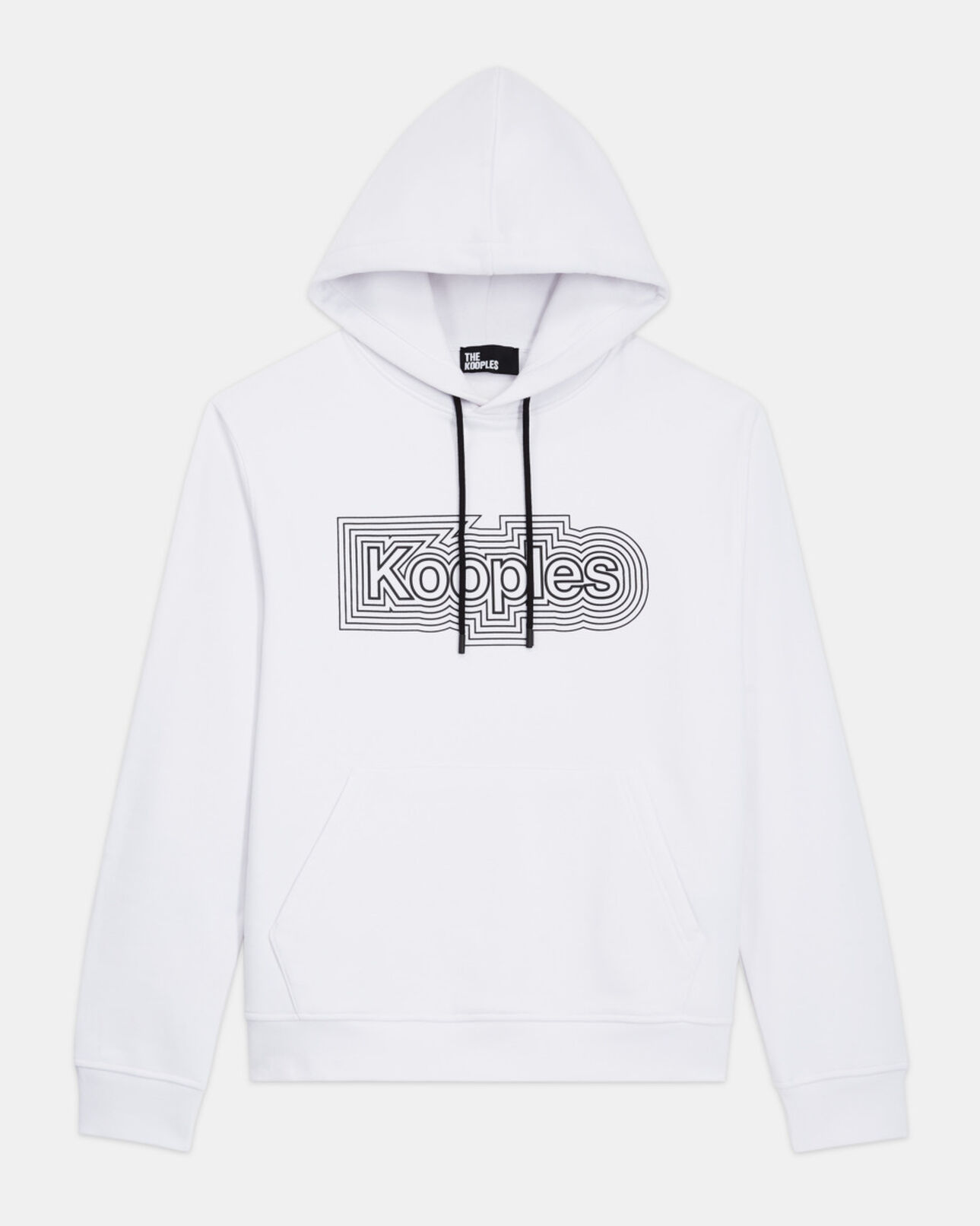 The Kooples MEN SNOW WHITE ecru sweatshirt with screen print