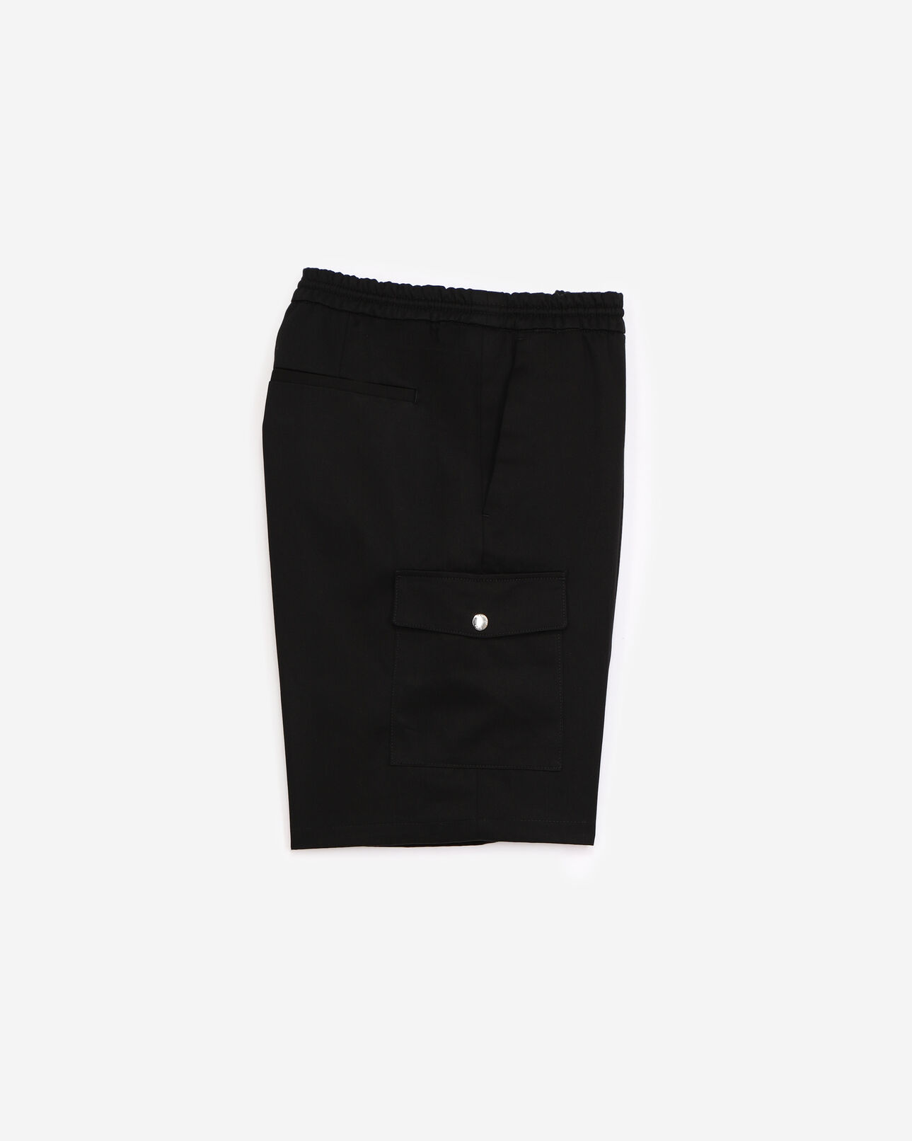 The Kooples MEN BLACK black cotton shorts with side pockets