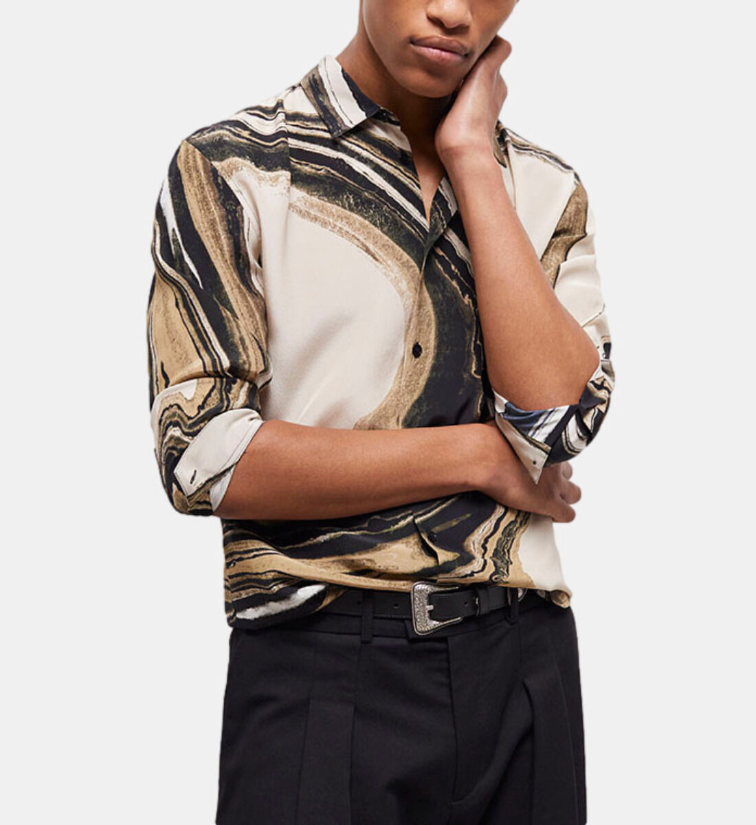 Chemise en soie imprim e The Kooples France
