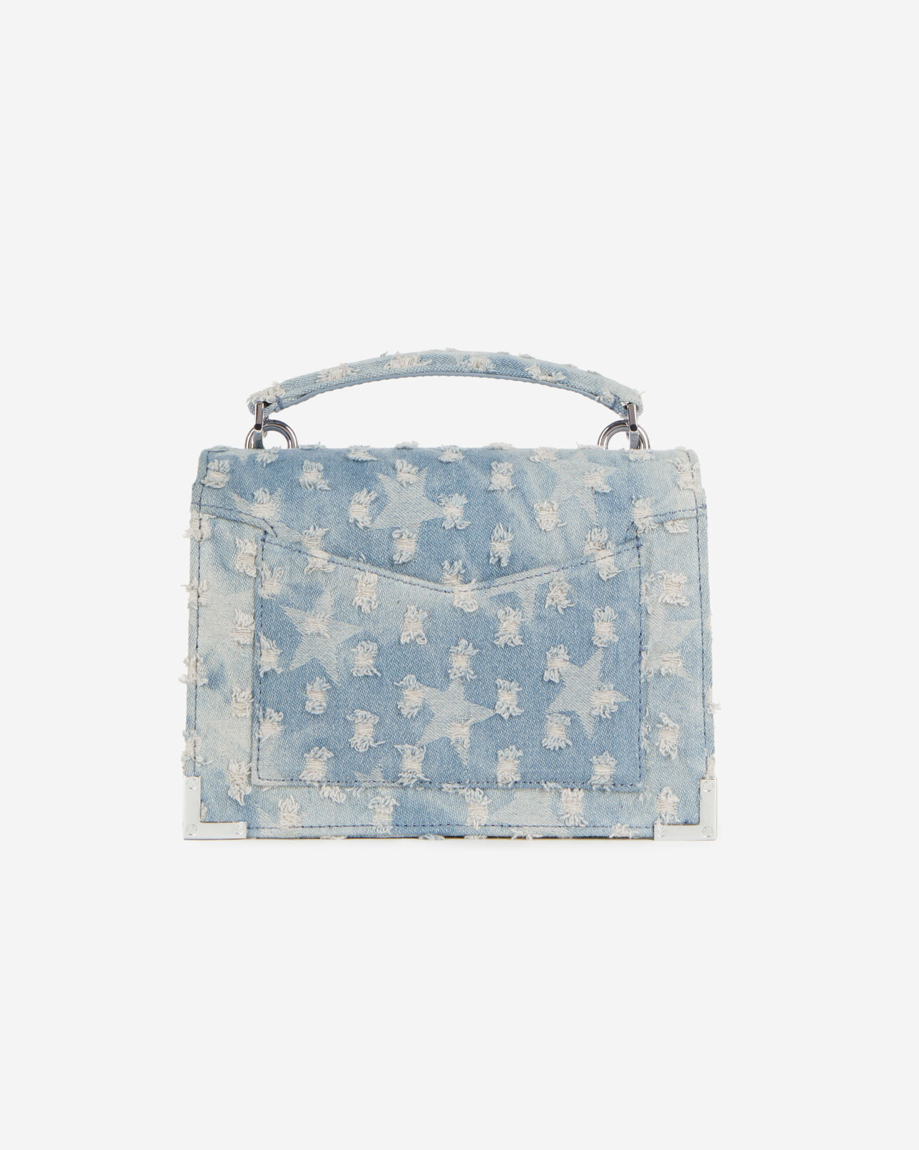 The Kooples FEMME BLUE DENIM sac emily small en denim bleu avec étoiles