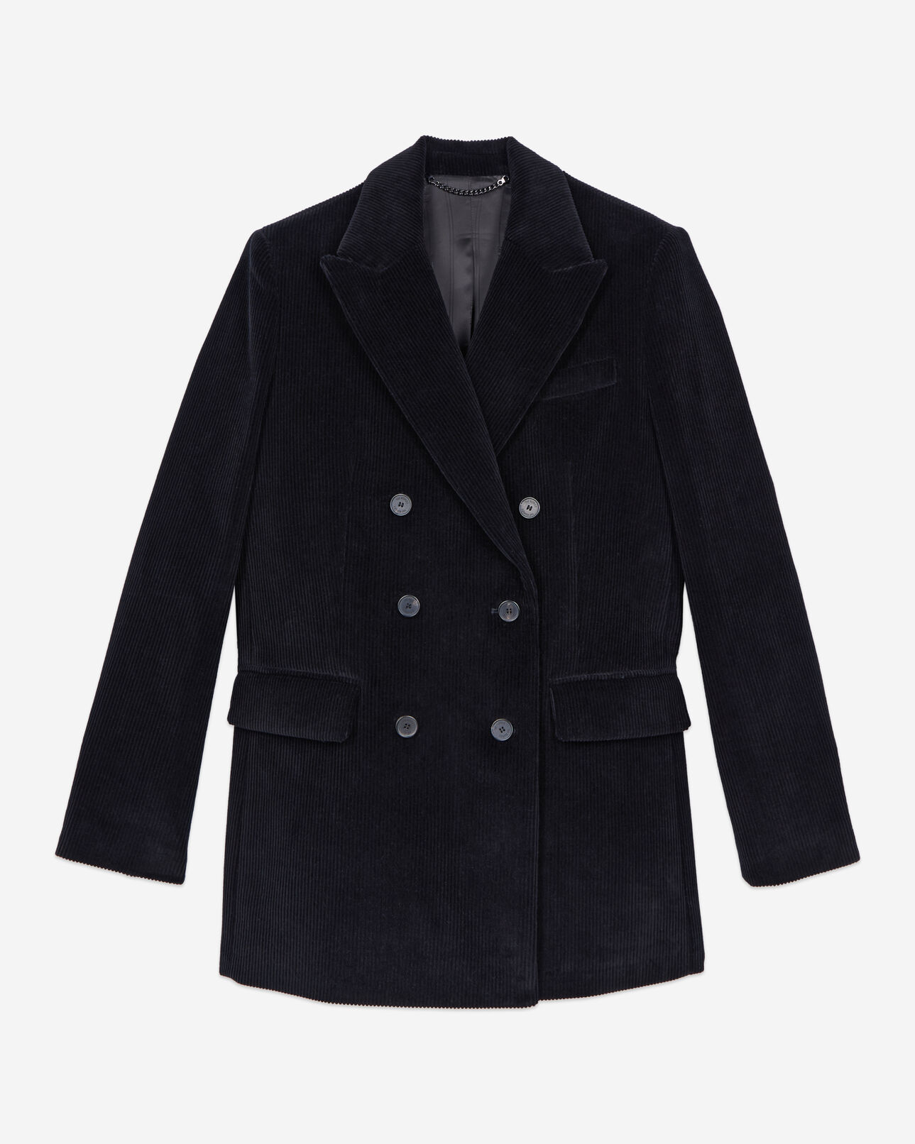 The Kooples WOMEN BLACK black corduroy suit jacket
