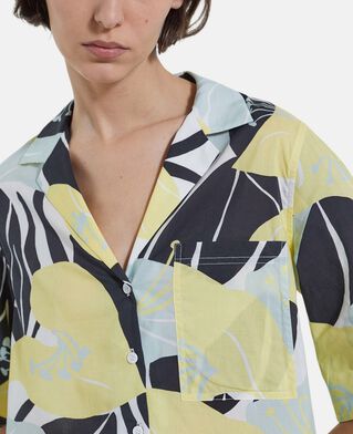 The Kooples F GREEN women’s cotton shirt with floral print