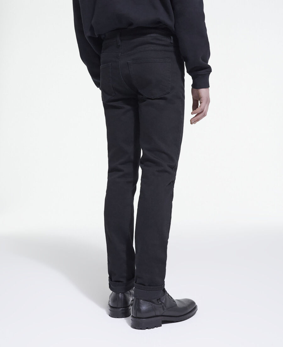 black slim-fit jeans