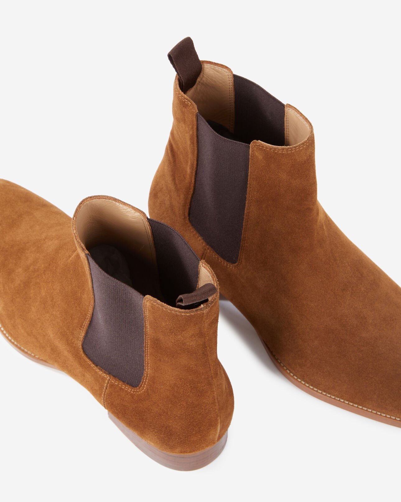 The Kooples HERREN BROWN braune chelsea-boots aus wildleder