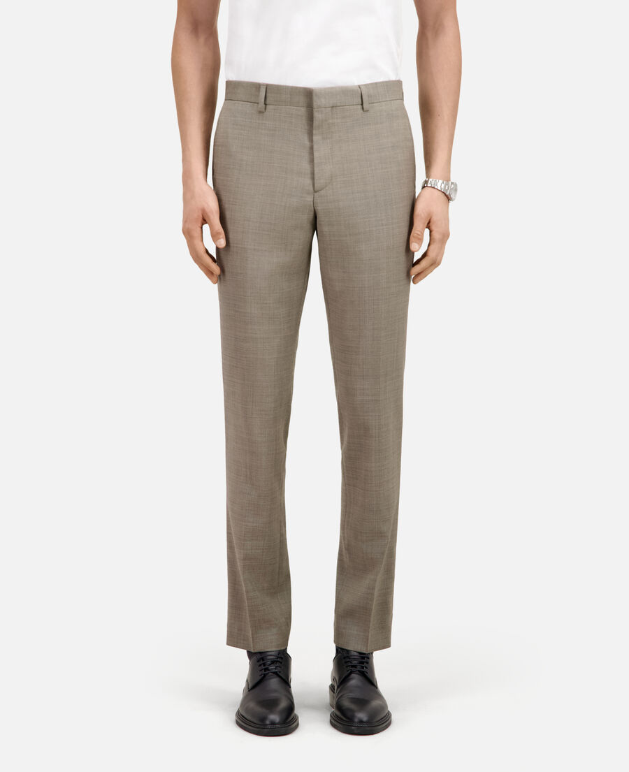 The Kooples HOMME BEIGE pantalon de costume en laine beige