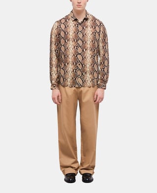 The Kooples HOMME BEIGE chemise casual python