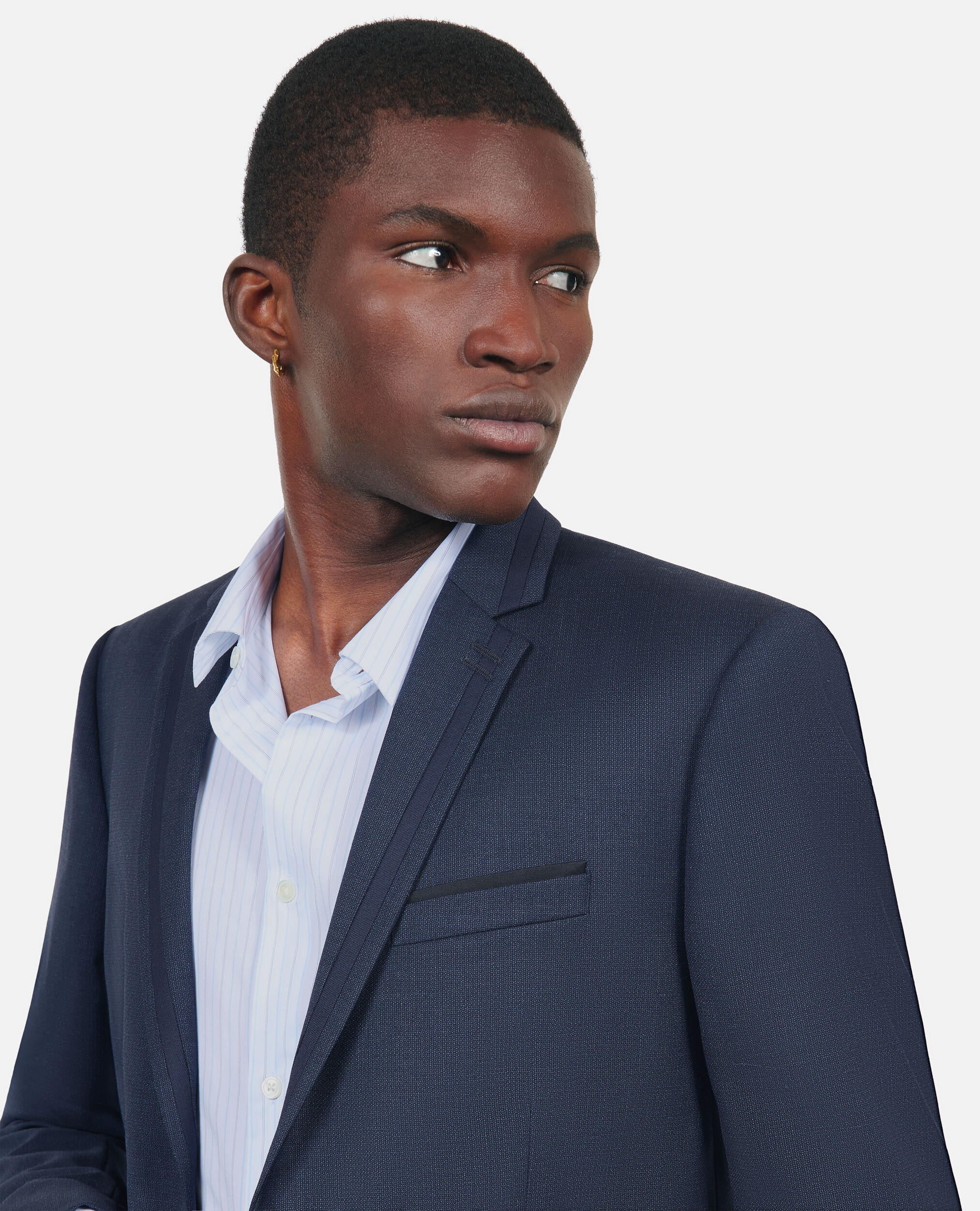 Navy blue wool suit jacket, NAVY, hi-res image number null