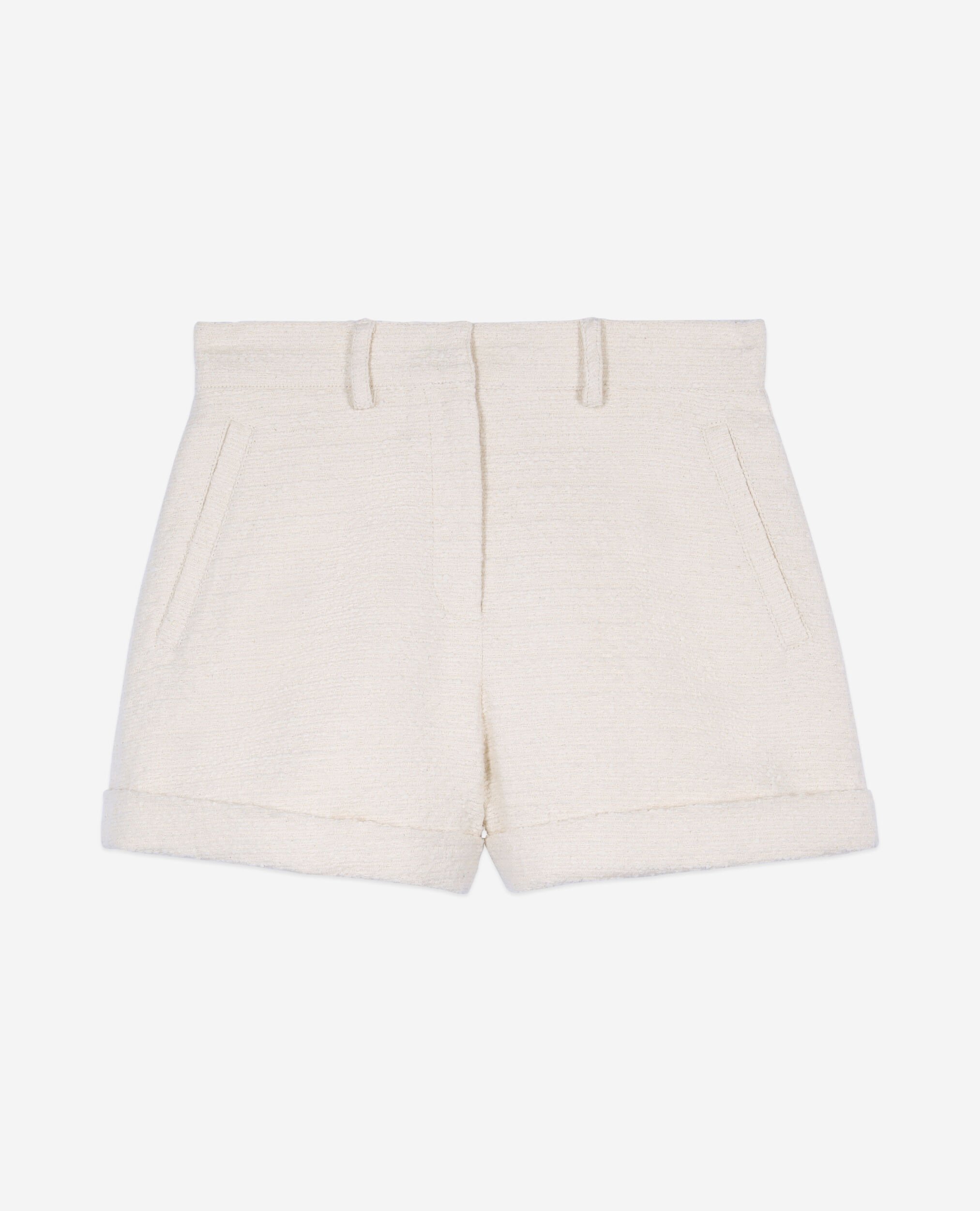 Ecrufarbene Shorts aus Tweed, ECRU, hi-res image number null