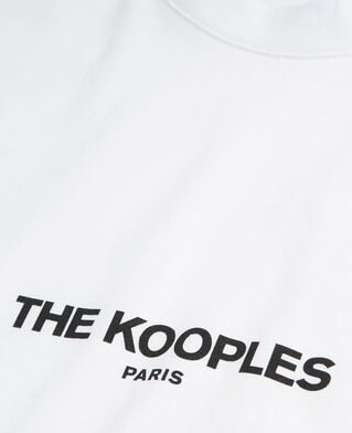 The Kooples HOMME WHITE t-shirt avec logo blanc