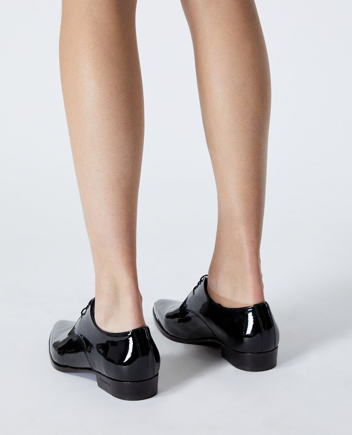 Patent black leather derbies w silver detail The Kooples