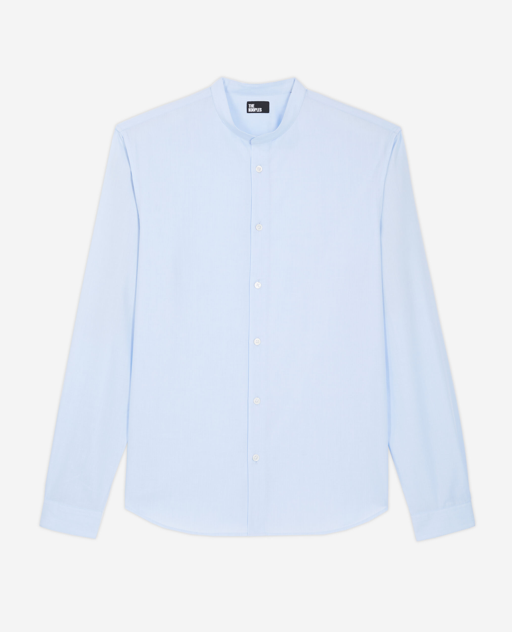 Blue shirt with officer collar