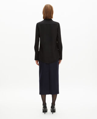 The Kooples WOMEN BLACK black satin shirt