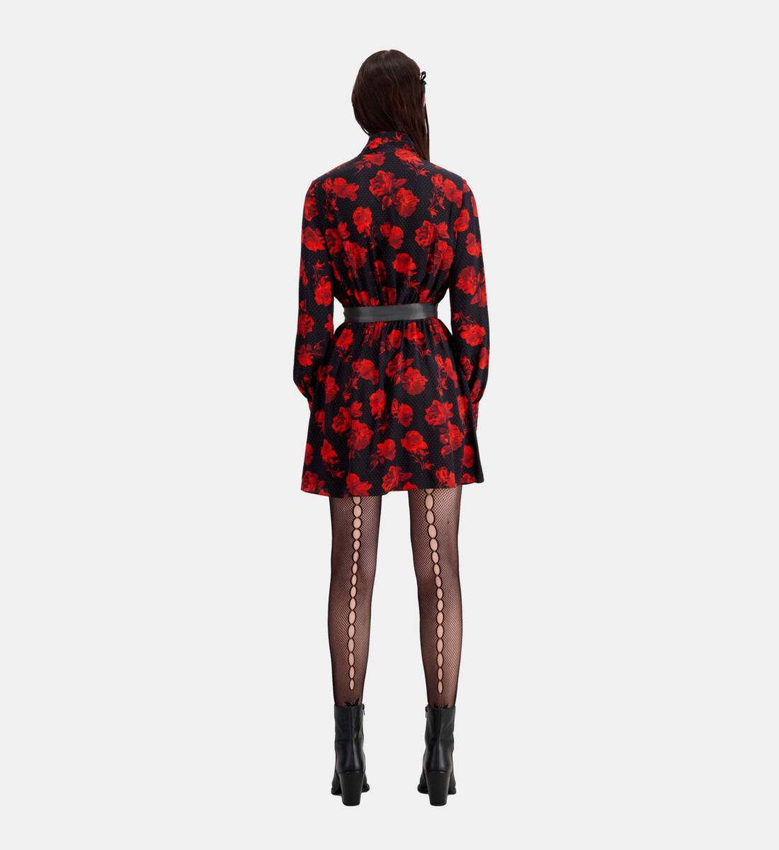 Silk print 2025 shirt dress