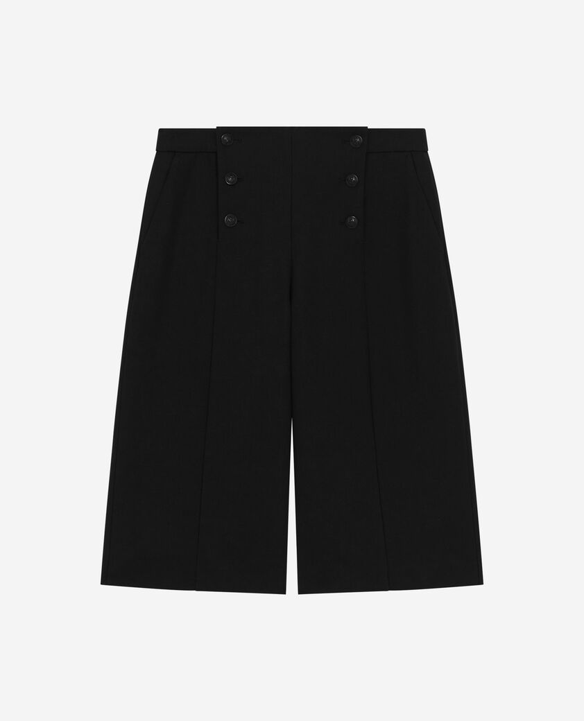 The Kooples WOMEN BLACK wide-leg pants with black bridge