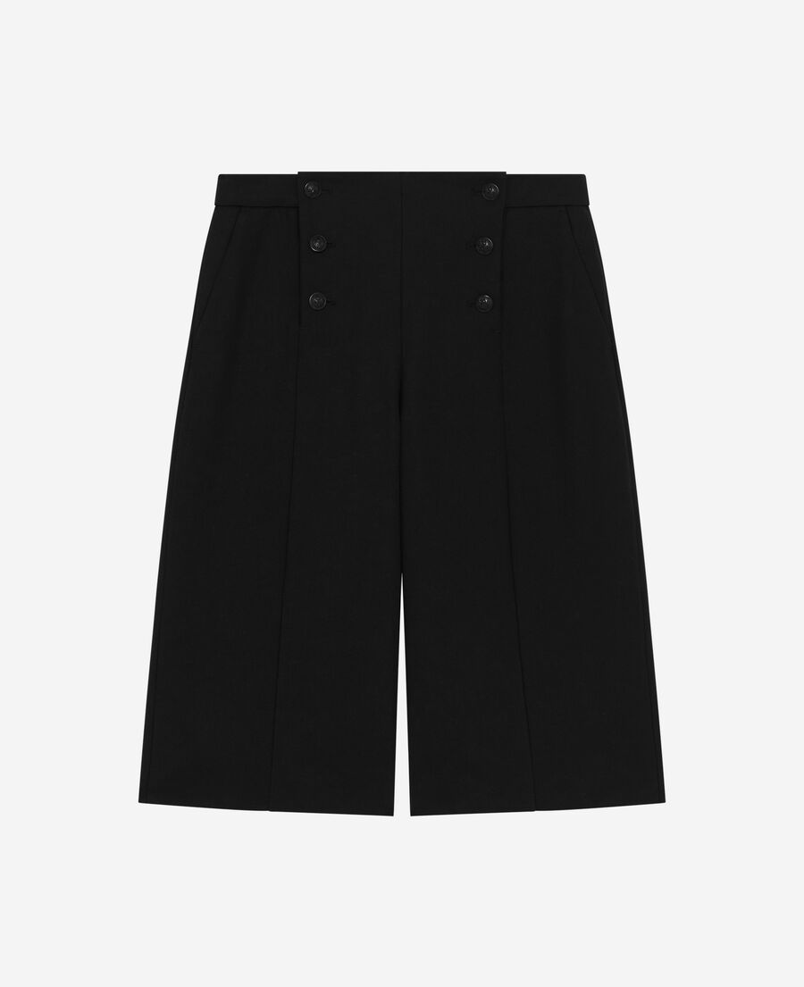 The Kooples WOMEN BLACK wide-leg pants with black bridge