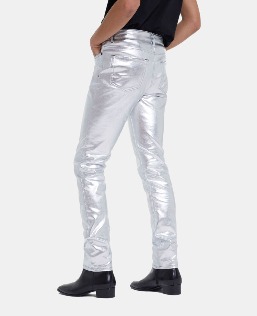 graue jeans mit slim-fit-passform