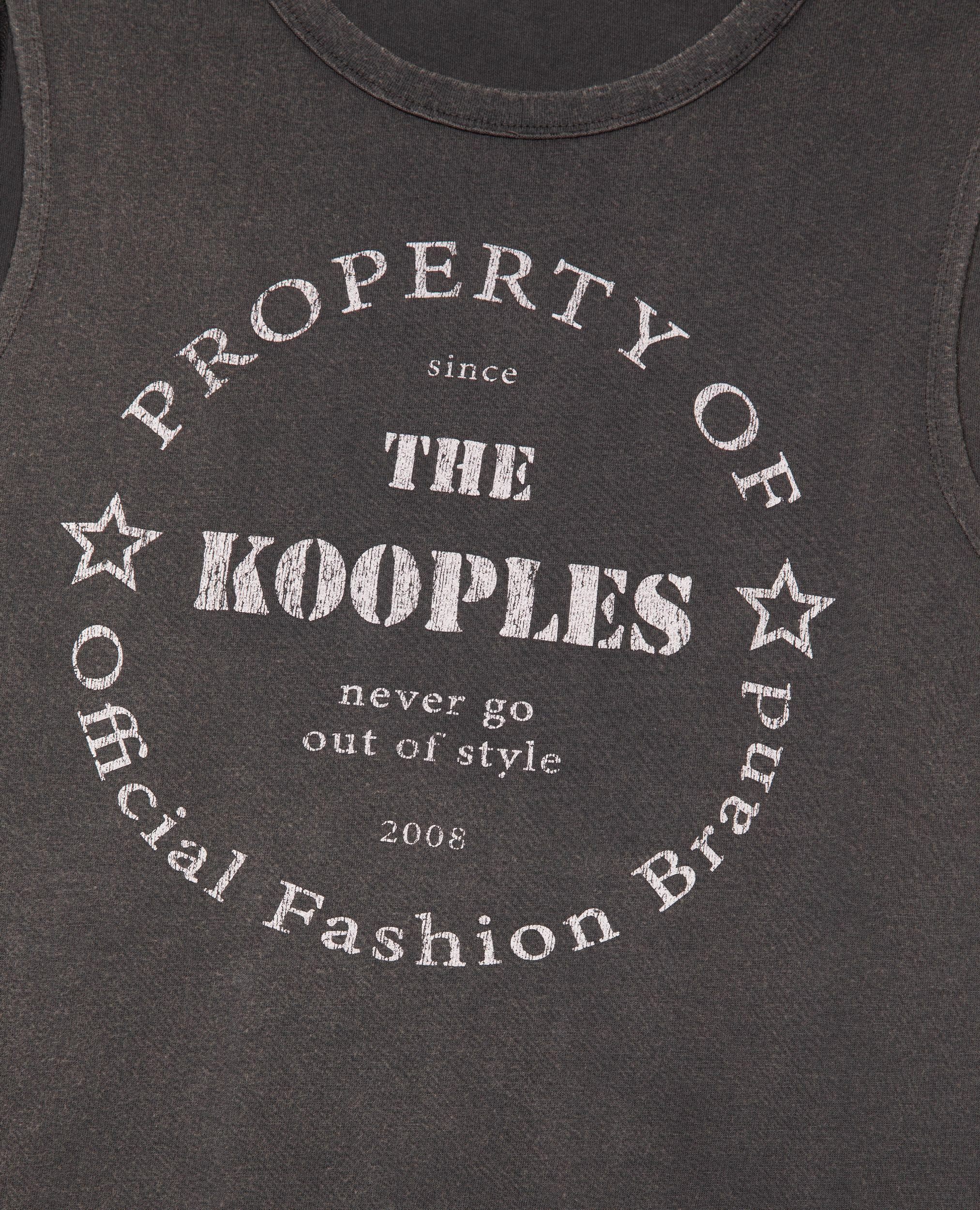 Tank top with faded black screen print, BLACK WASHED, hi-res image number null