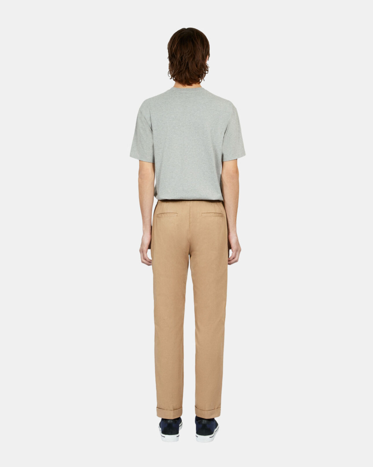 The Kooples MEN CAMEL camel cotton trousers