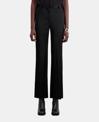 The Kooples WOMEN BLACK black satin suit trousers