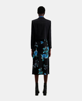 The Kooples WOMEN BLACK short black satin blazer