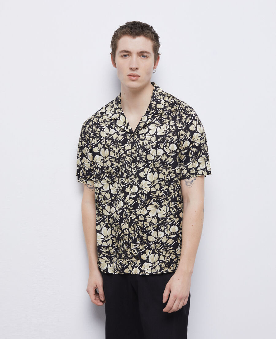 hemd mit hawaiikragen und blumenmuster