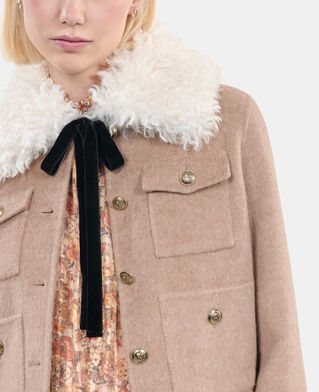 The Kooples WOMEN BEIGE LINEN beige jacket